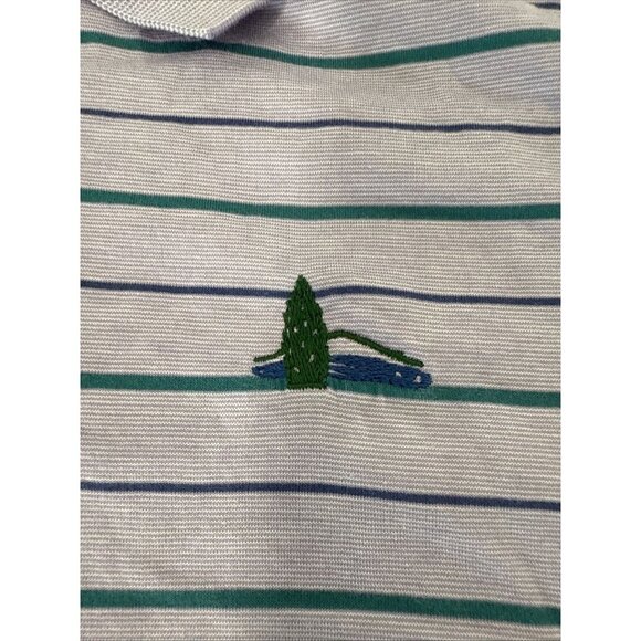 Peter Millar Crown Crafted Golf Polo Shirt Purple Striped Men’s M Performance - Picture 2 of 9